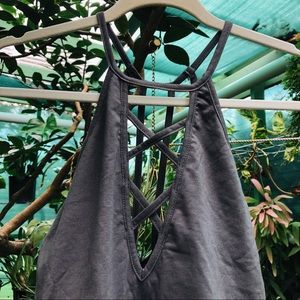 Grey Strappy Halter Top